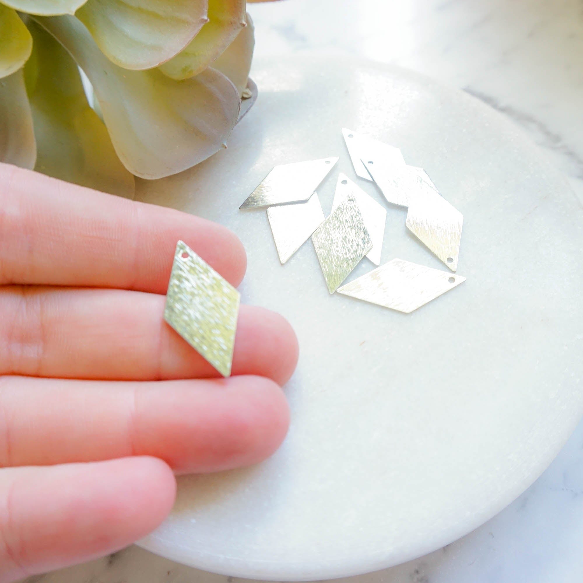 kitandco.com.au Tools Rhombus Brushed Charm (10pcs) Choose Colour