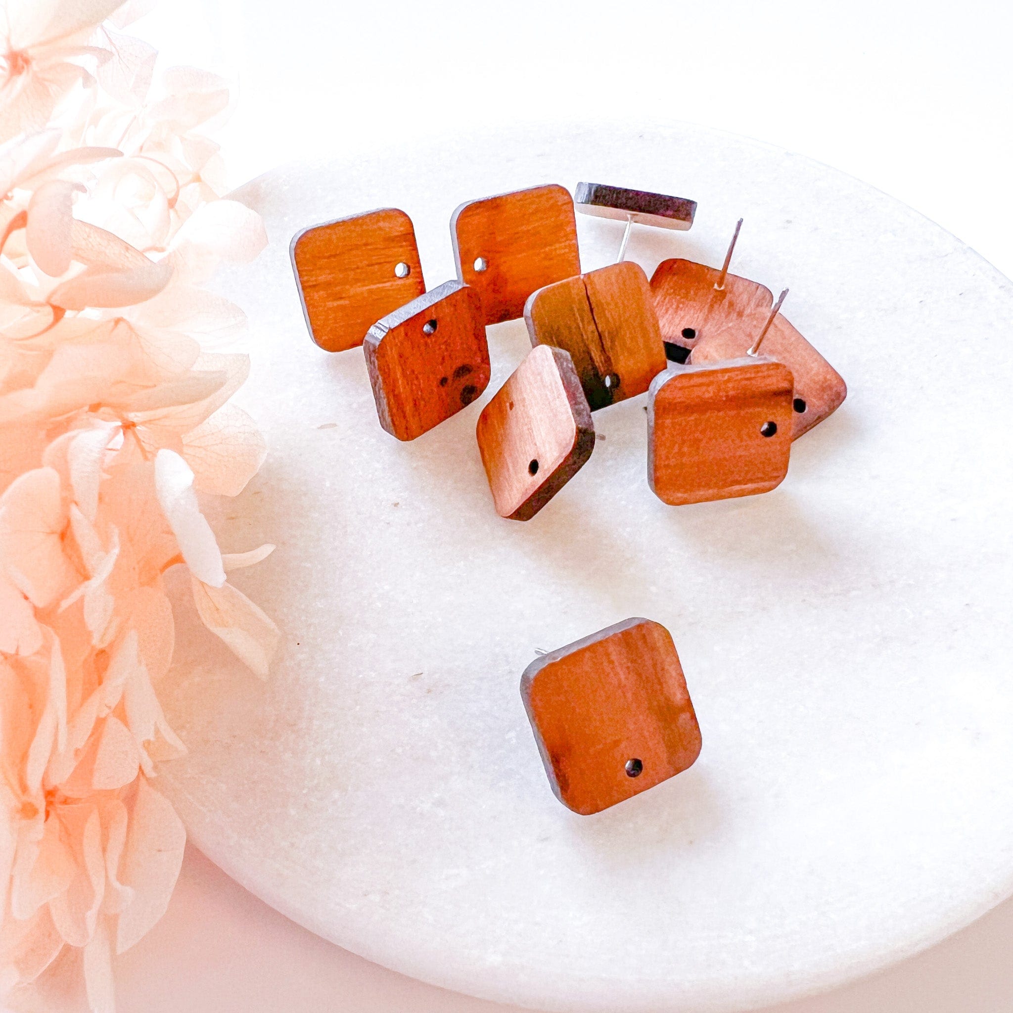 kitandco.com.au Tools "Square" Wooden - Earring Post (10 pcs)