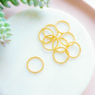 kitandco.com.au Tools Textured Circle Connector (10pcs) Choose Colour