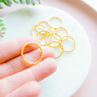 kitandco.com.au Tools Textured Circle Connector (10pcs) Choose Colour