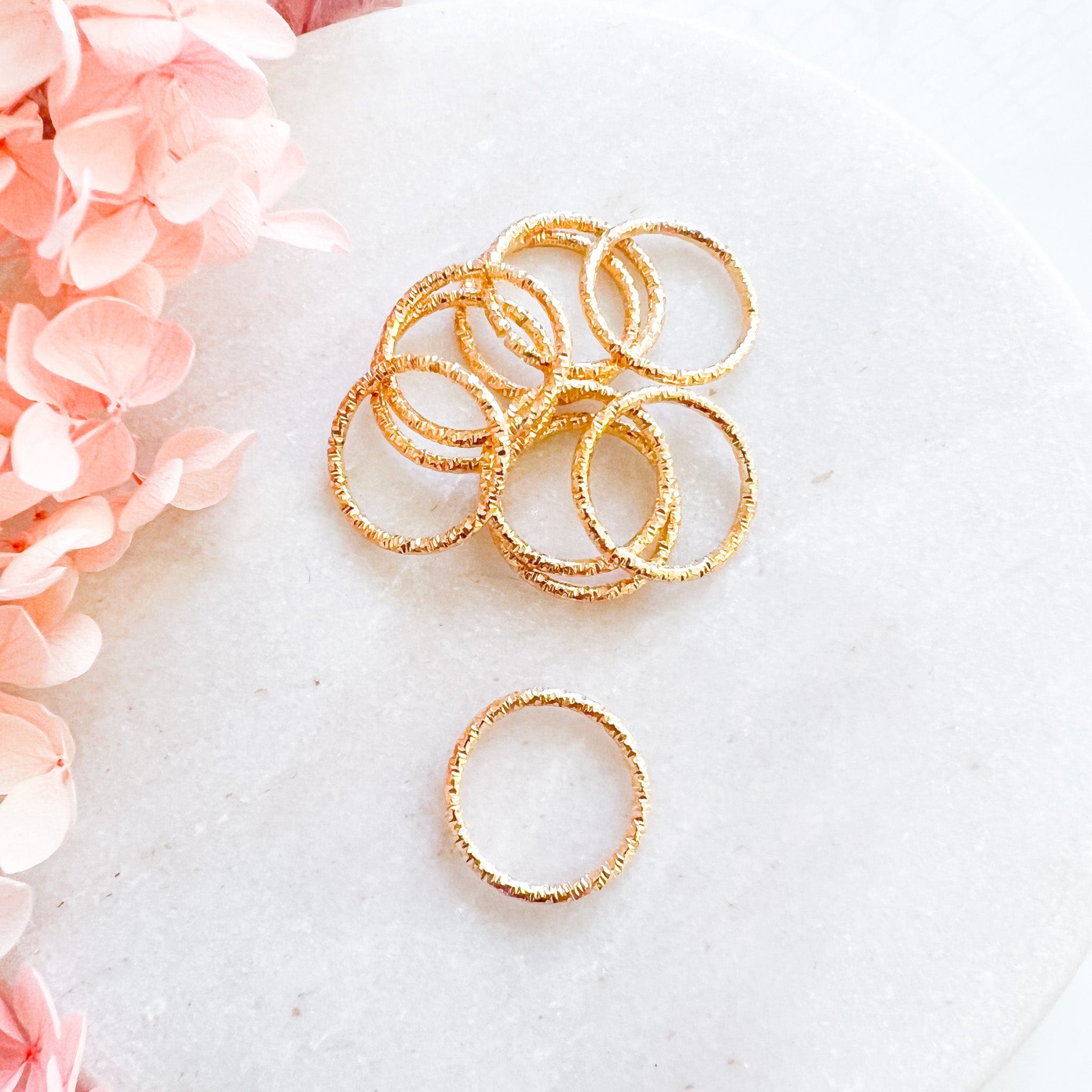 kitandco.com.au Tools Textured Circle Connector (10pcs) Choose Colour