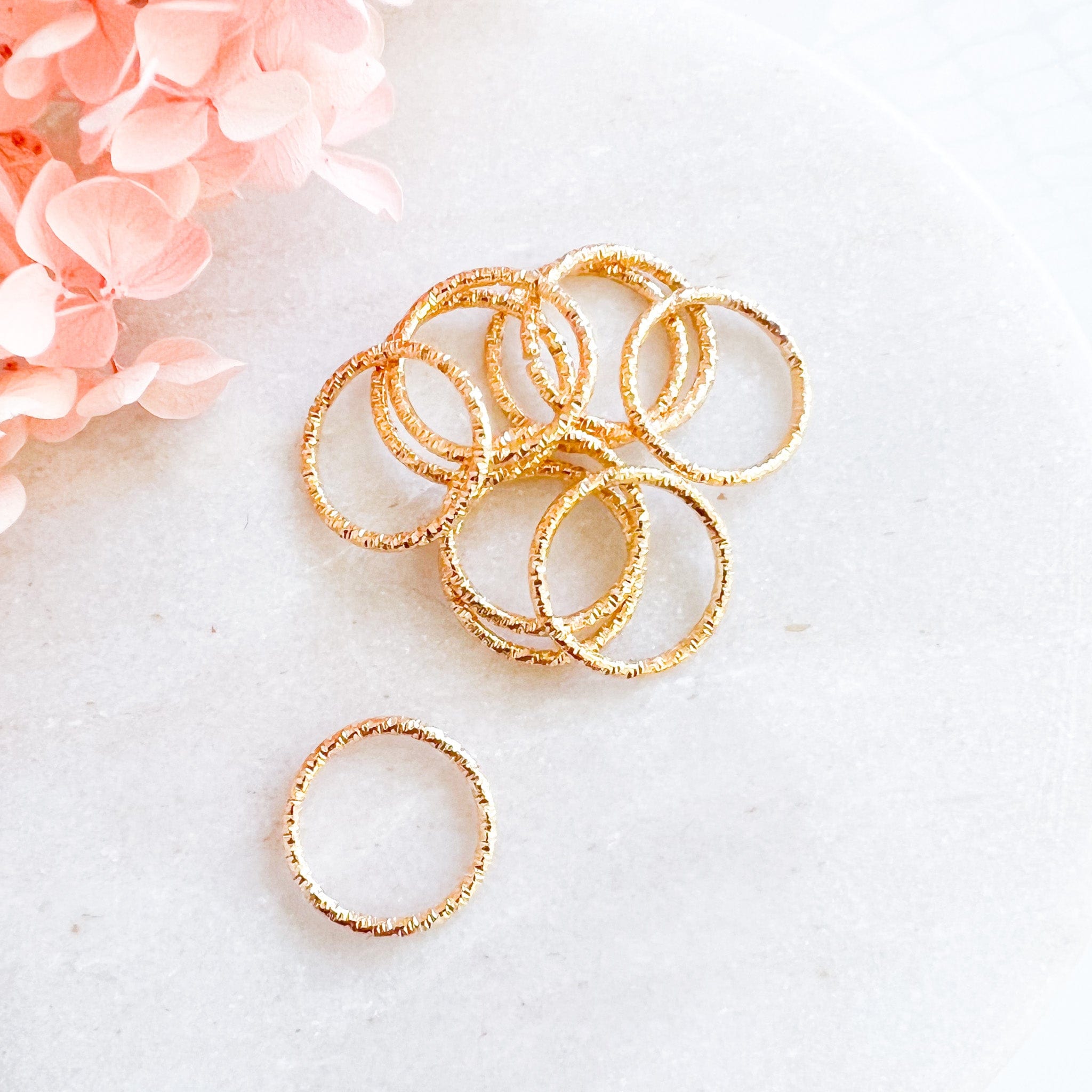 kitandco.com.au Tools Textured Circle Connector (10pcs) Choose Colour