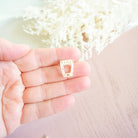 kitandco.com.au Trapezoid Hammered Look Stud - 10 pcs